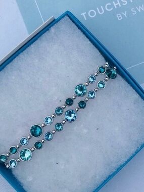 NWT Touchstone Crystal GLAM Bracelet TROPICS - NEW SHADE Adj 7 1/4-9"